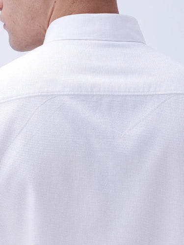 White Waffle Dobby Plain ShirtUnited By Hope