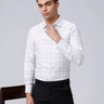 White and Beige Checks Twill ShirtUnited By Hope
