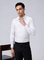 White and Beige Checks Twill ShirtUnited By Hope