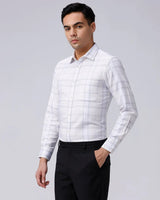 White and Beige Checks Twill ShirtUnited By Hope