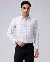 White and Beige Checks Twill ShirtUnited By Hope