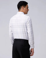 White and Beige Checks Twill ShirtUnited By Hope
