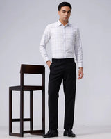 White and Beige Checks Twill ShirtUnited By Hope