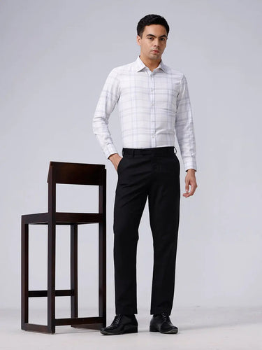 White and Beige Checks Twill ShirtUnited By Hope