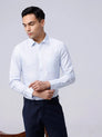 White and Blue Stripes Cotton Linen ShirtUnited By Hope