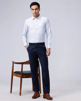 White and Blue Stripes Cotton Linen ShirtUnited By Hope