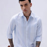 White and Blue Stripes Twill ShirtUnited By Hope