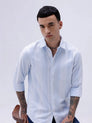 White and Blue Stripes Twill ShirtUnited By Hope