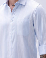 White and Blue Stripes Twill ShirtUnited By Hope