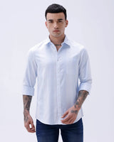 White and Blue Stripes Twill ShirtUnited By Hope