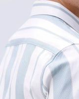 White and Green Stripes Twill ShirtUnited By Hope