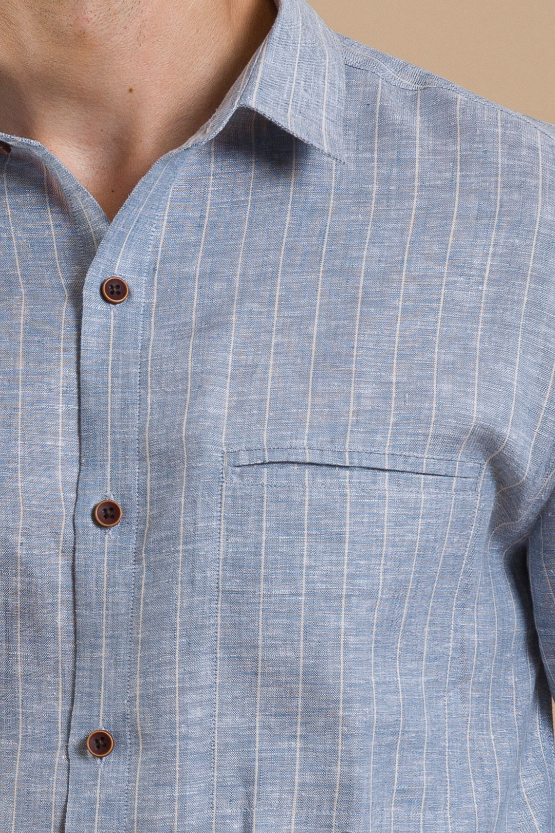 Blue stripes linen shirt