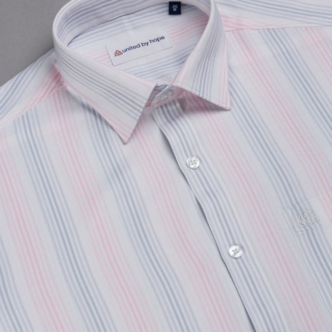 Coral Blush Stripe Shirt