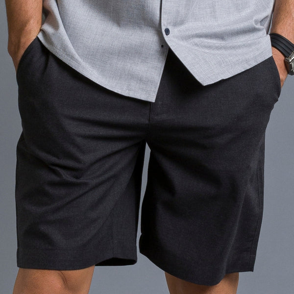 Dark grey casual cotton shorts