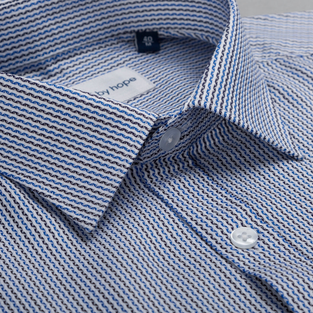 Imperial Blue - Short Sleeve Printed Shirt