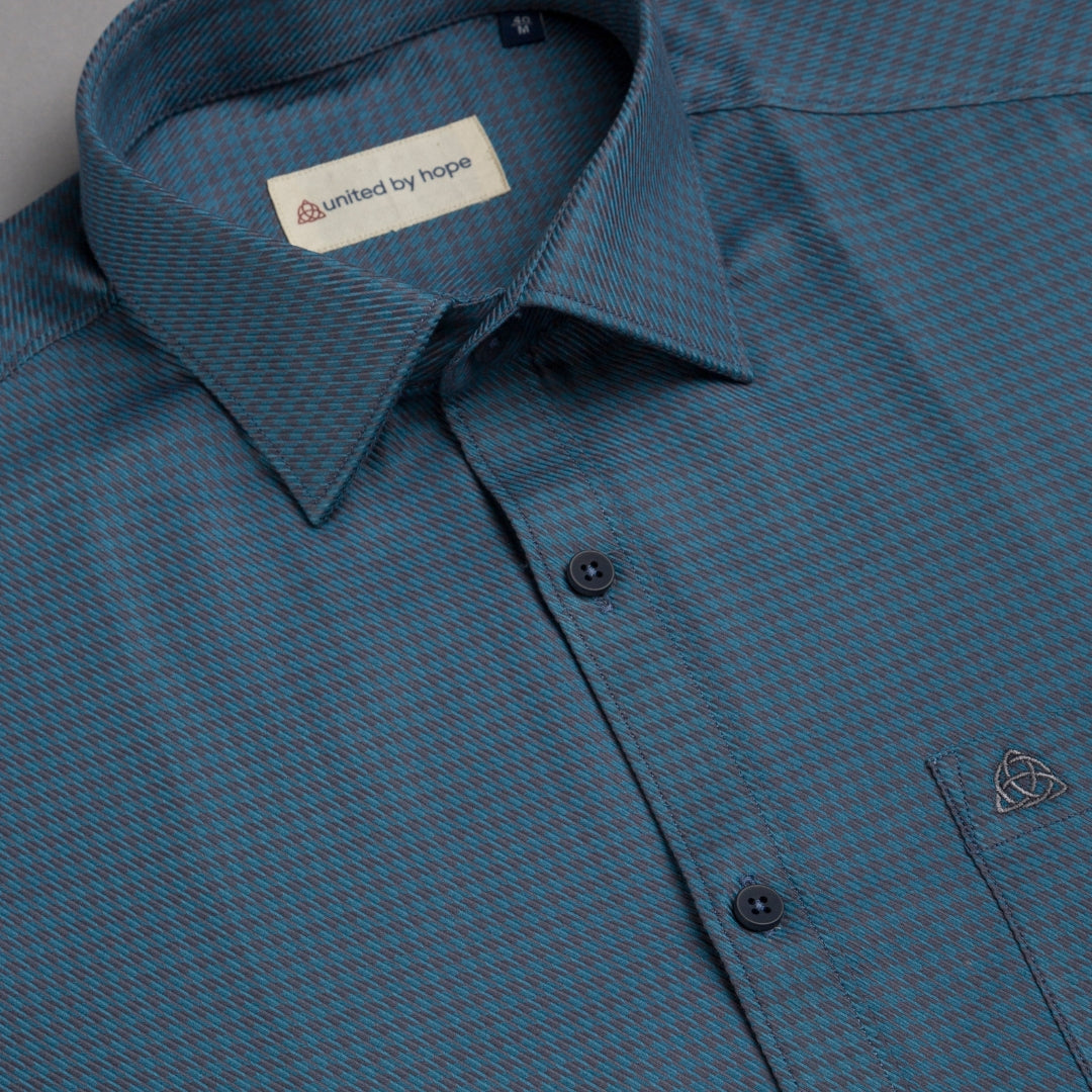 Mallard Blue Printed Shirt