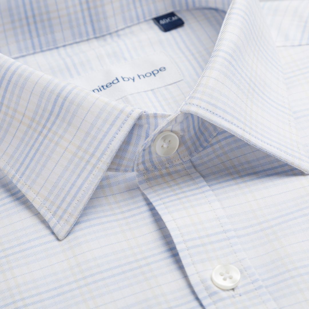 giza-cotton-shirts-for-men - Pearl Blue - United by Hope