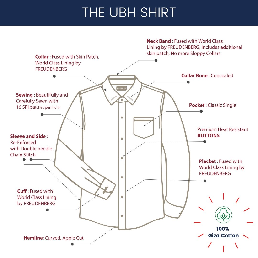 giza-cotton-shirts-for-men - Wood Smoke - United by Hope
