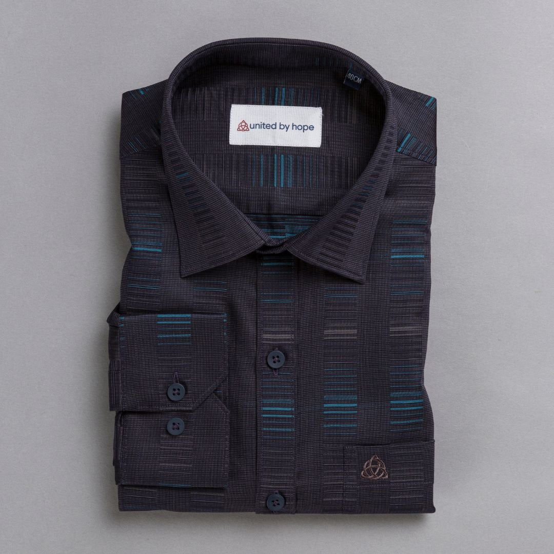 giza-cotton-shirts-for-men - Blue Graphite - United by Hope