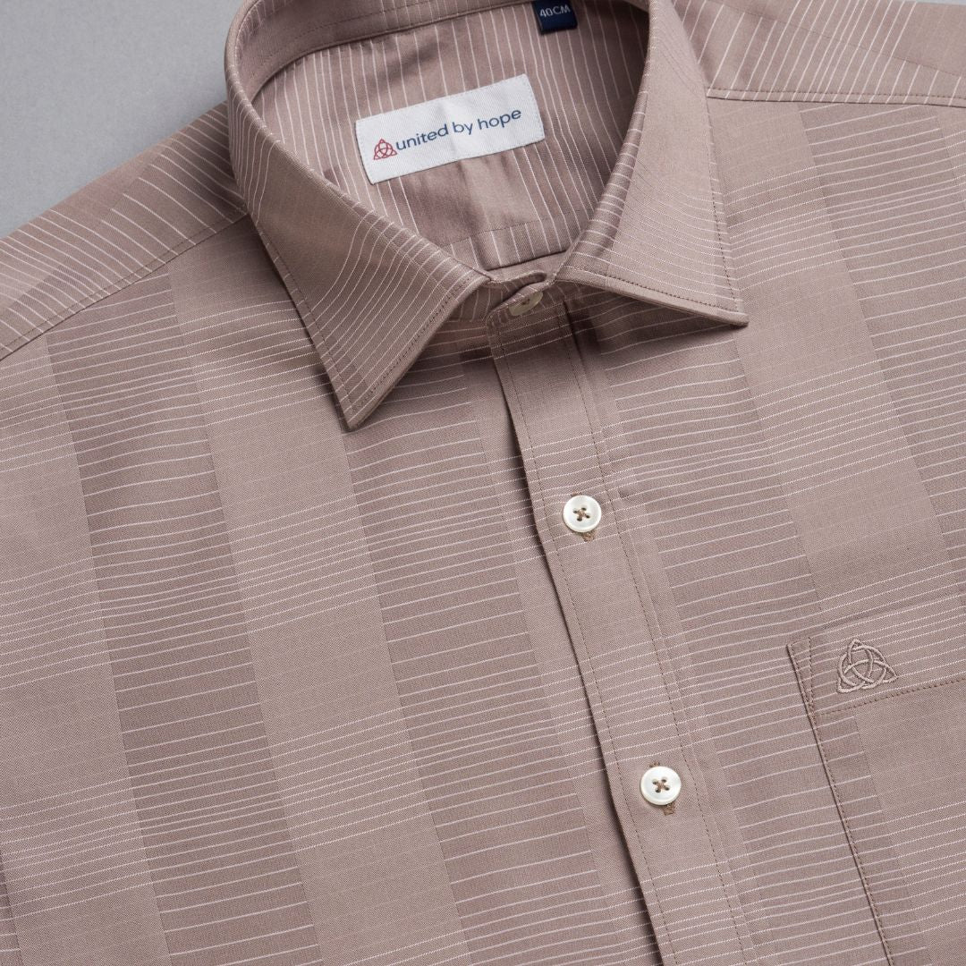 giza-cotton-shirts-for-men - Wood Smoke - United by Hope