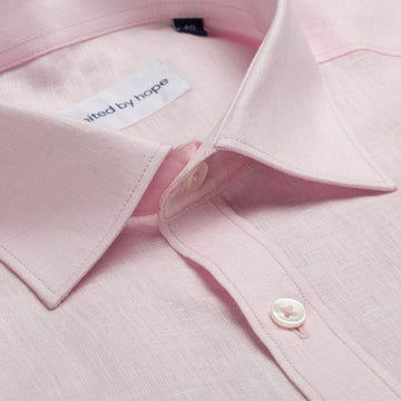 giza-cotton-shirts-for-men - Light Pink Linen Shirt - United by Hope